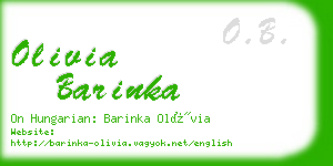 olivia barinka business card
